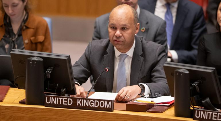 James Kariauki, deputy representative of Britain's permanent mission to the United Nations, addressed a meeting of the Security Council. James Kariauki, deputy representative of Britain's permanent mission to the United Nations, addressed a meeting of the Security Council.