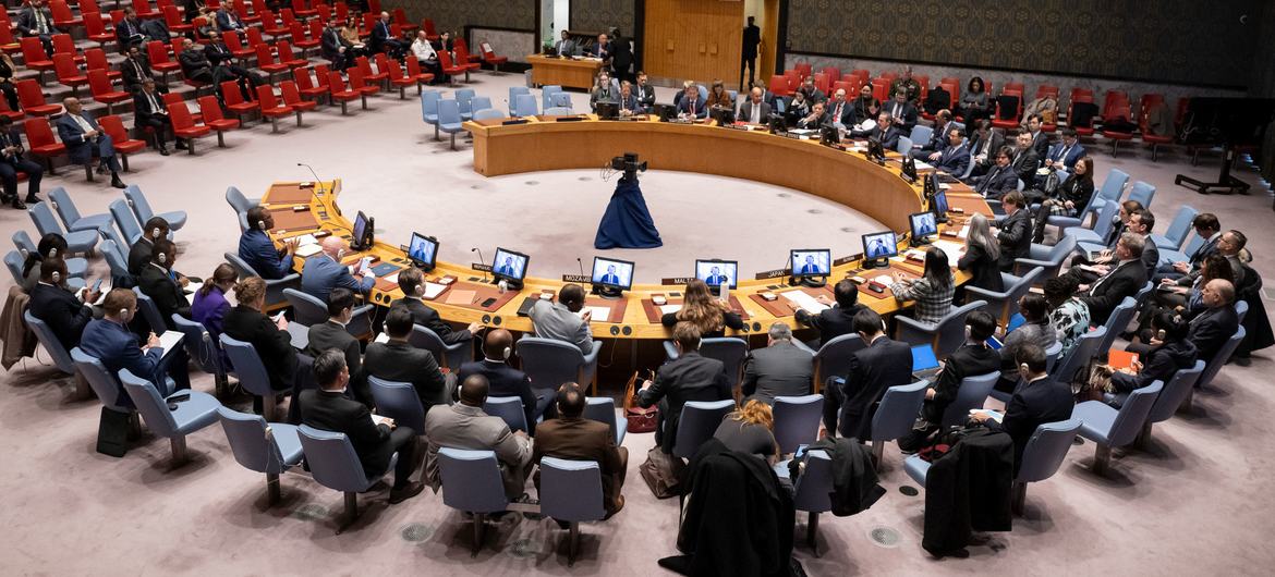 Members of the Security-Council gather for a meeting on the maintenance of international peace and security in the Red Sea (file photo).