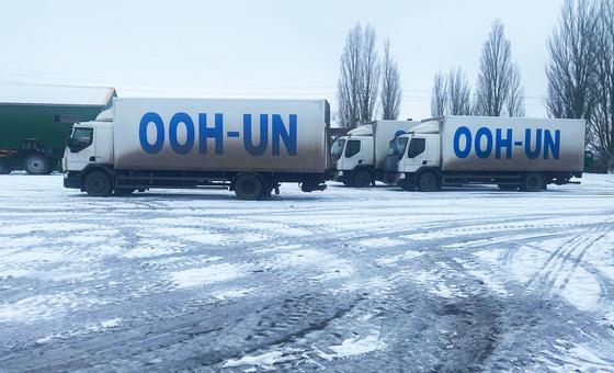 Konvoi bantuan PBB mengantarkan bantuan penyelamat ke timur Ukraina yang dilanda perang