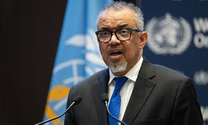 WHO Director-General Tedros Adhanom Ghebreyesus delivers opening remarks at the 156th session of the Executive Board.