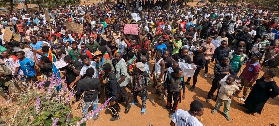 Протестующие в ДР Конго.