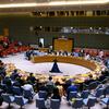 Uma visão ampla da câmara do Conselho de Segurança da ONU