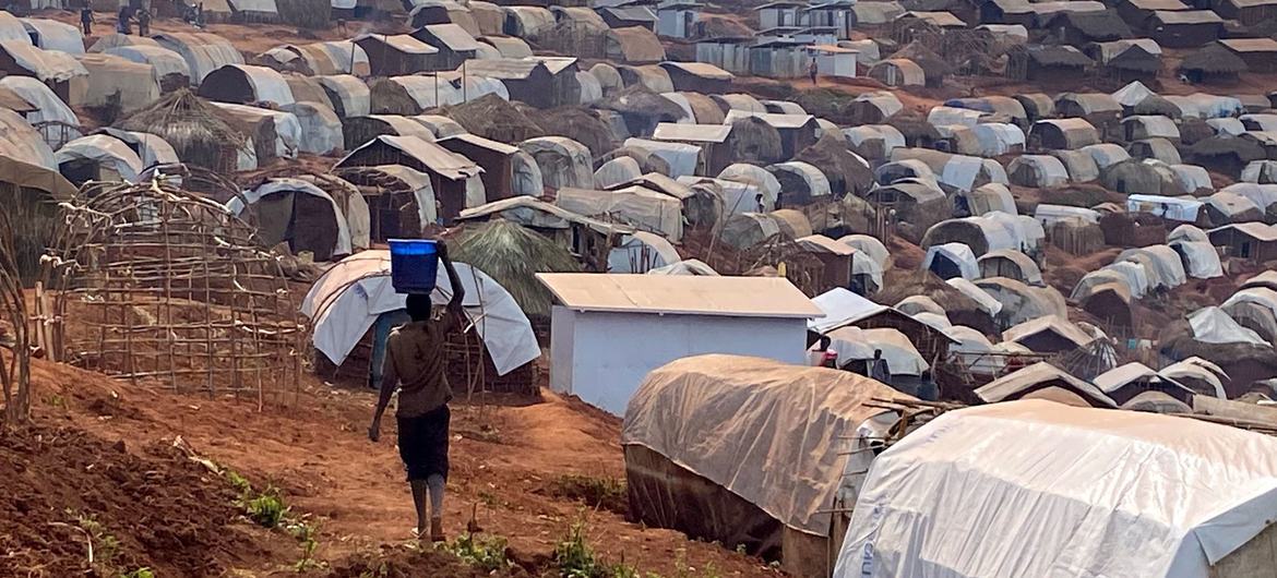 Un camp de personnes déplacées en République démocratique du Congo.