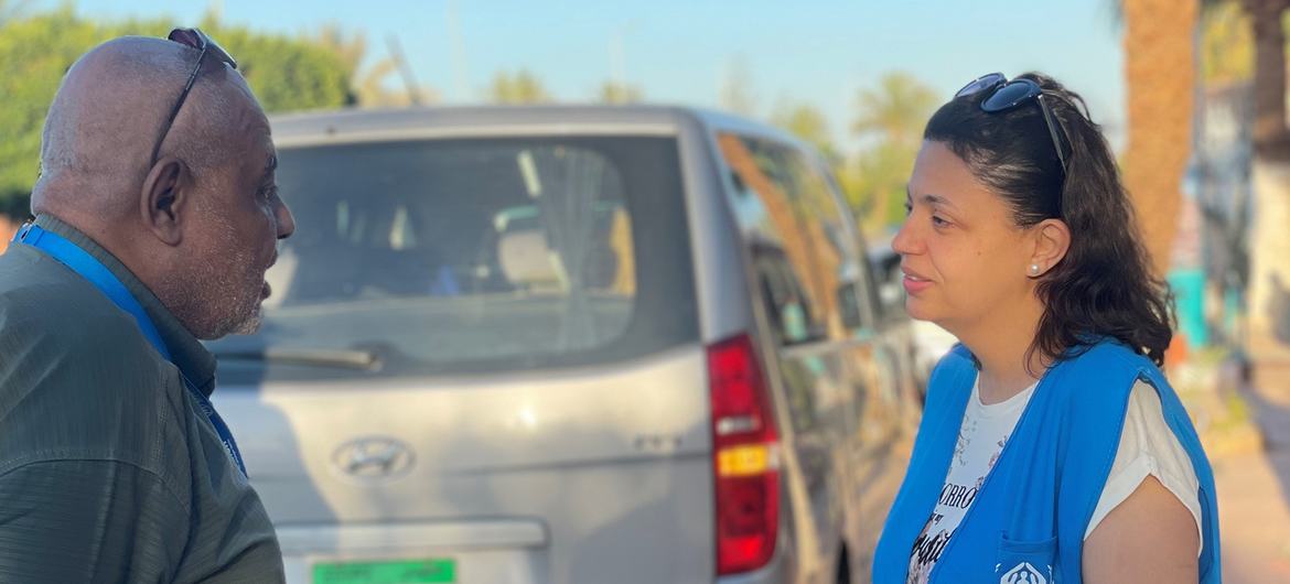 في أسوان، جنوب مصر، كريستين بشاي المتحدثة باسم مفوضية الأمم المتحدة لشؤون اللاجئين في مصر.