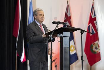 Secretário-geral da ONU, António Guterres, na Conferência da Comunidade do Caribe, Caricom, em 2022
