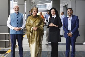 भारत में यूएन के रैज़िडेन्ट कोऑर्डिनेटर, शॉम्बी शार्प व यूएन में भारत की स्थाई प्रतिनिधि, राजदूत रुचिरा काम्बोज ने उपमहासचिव का स्वागत किया.