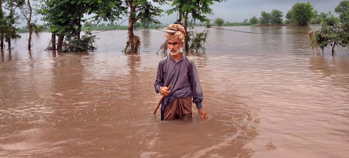 Flood affected areas of Sialkot and Hafizabad districts of Pakistan's Punjab province.