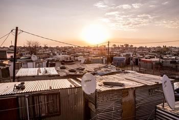 Un bidonville proche de Johannesburg, en Afrique du Sud