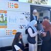 يقدم UNFPA وجمعية تنظيم الأسرة السورية خدمات صحية للاجئين السوريين واللبنانيين عند معبر جديدة يابوس.