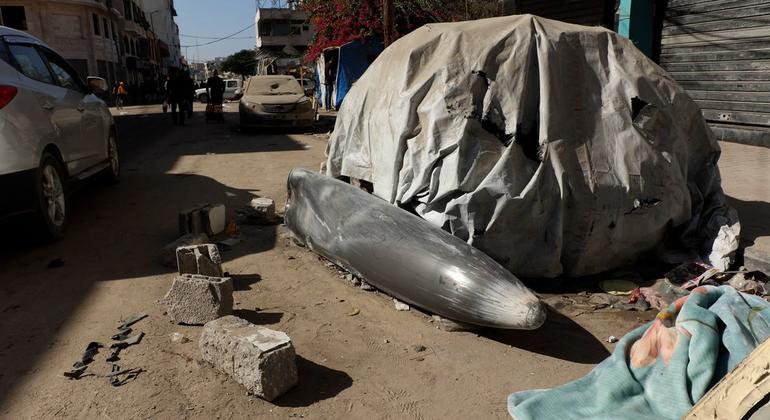 اقوام متحدہ کی مائن ایکشن سروس کے مطابق اَن پھٹے گولہ بارود کی موجودگی آنے والے دنوں میں بہت بڑا خطرہ بن سکتی ہے۔