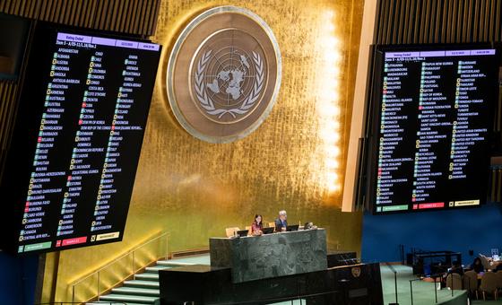 Result of the General Assembly vote on a draft resolution on return of Ukrainian children.