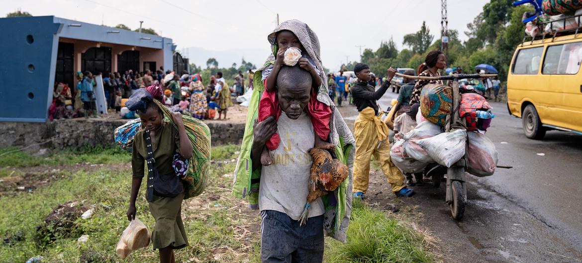 Lac Vert, Goma, DR Congo. Goma has more than 2 million inhabitants, with at least 500,000 displaced people.