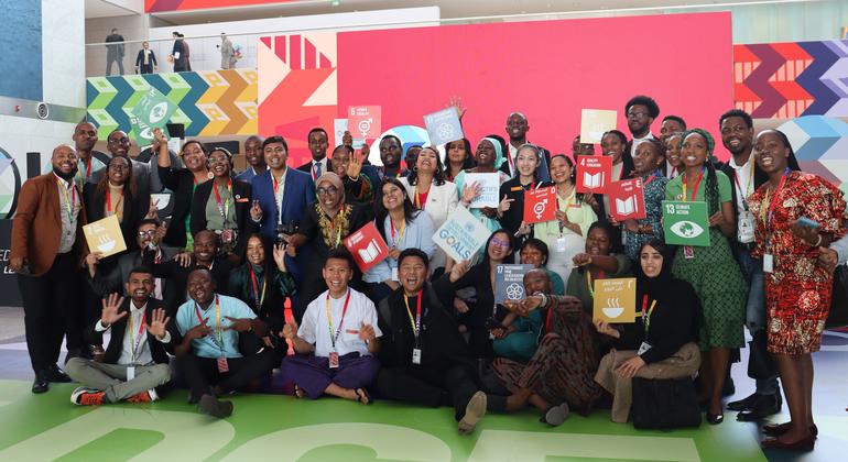 Youth Delegates attending the Youth Forum being held ahead of the Fifth UN Conference on the Least Developed Countries, LDC5, in Doha, Qatar.