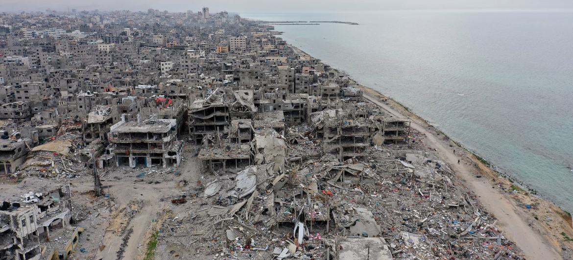 Destruction in northern Gaza in March 2024. (file)