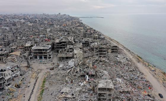 Destrucción en el norte de Gaza.