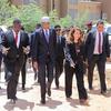 UNODC Executive Director Ghada Waly (second, right) at the opening of a court prison complex in Somalia.