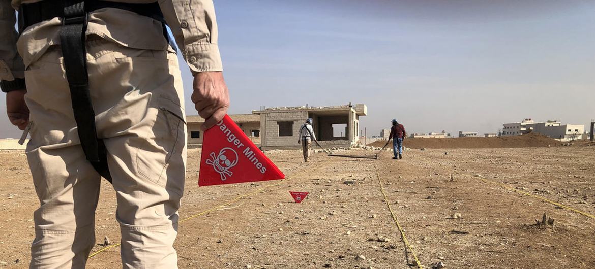 Se han colocado más minas terrestres en Siria debido al conflicto en curso en ese país.