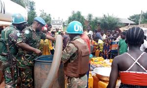 The Tanzania Peacekeeping Force, TANBAT 6 serving under the UN peacekeeping mission in the Central African Republic (MINUSCA) provides clean water to communities in Berberati in Mambéré-Kadéï region.