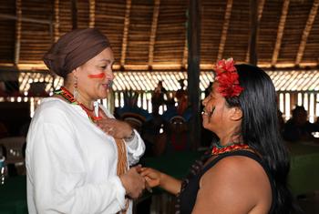 UN Deputy Secretary General, Amina Mohammed, visits the Mapuera community in the state of Pará, Brazil.