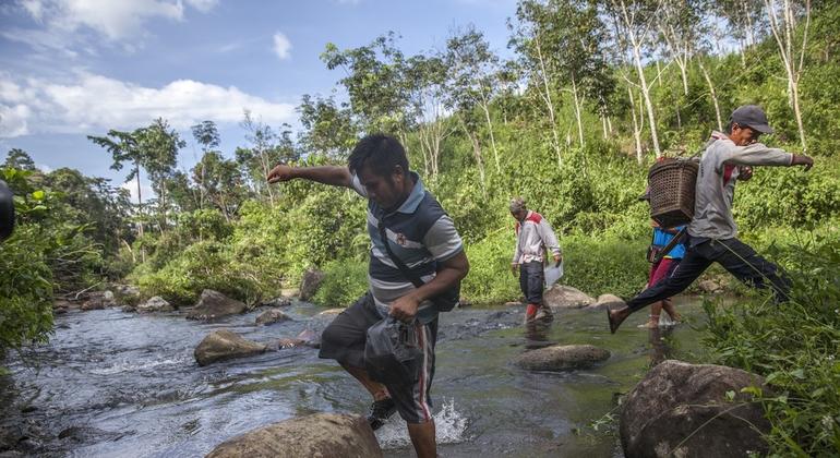 People from Durian Rambun Village, including Sumatra Tiger, are patrolling the community to monitor the biodiversity of the forest. People from Durian Rambun Village, including Sumatra Tiger, are patrolling the community to monitor the biodiversity of the forest.