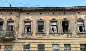 Buildings have been damaged by drone and missile attacks in the western Ukrainian city of Lviv.