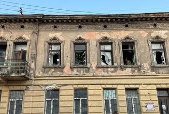 Buildings have been damaged by drone and missile attacks in the western Ukrainian city of Lviv.