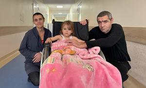 A two-year-old girl was seriously injured when a rocket struck her home in Lviv, Ukraine.