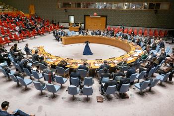 A wide view of the Security Council meeting on non-proliferation and Democratic People’s Republic of Korea.