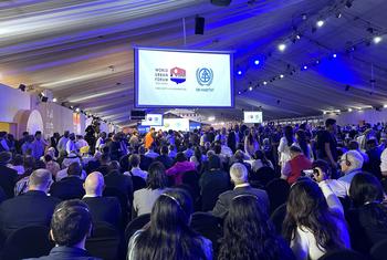 Participants at the opening ceremony at the World Urban Forum in Cairo