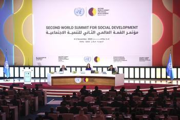 The opening session of the Second World Forum for Social Development.	