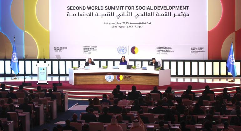 The opening session of the Second World Forum for Social Development.	