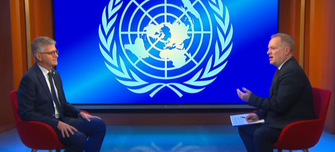 Jean-Pierre Lacroix é entrevistado por Ian Phillips na sede da ONU em Nova Iorque.