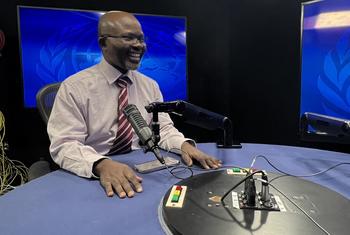 Toussaint Murhula, mmoja wa washiriki wa mkutano wa mwaka 2024 wa Taaluma kuhusu elimu Afrika hapa Makao Makuu ya Umoja wa Mataifa jijini New York, Marekani.