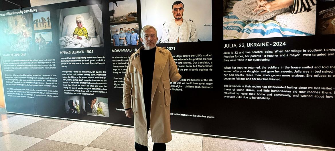 Giles Duley served as the first UN Global Advocate for Persons with Disabilities in Conflict and Peacebuilding Situations.