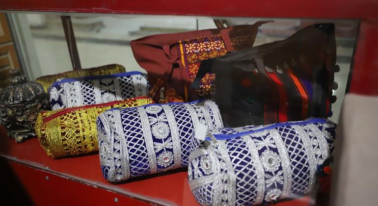 Accessories produced in Parwin Zafar's tailoring shop. Accessories produced in Parwin Zafar's tailoring shop.