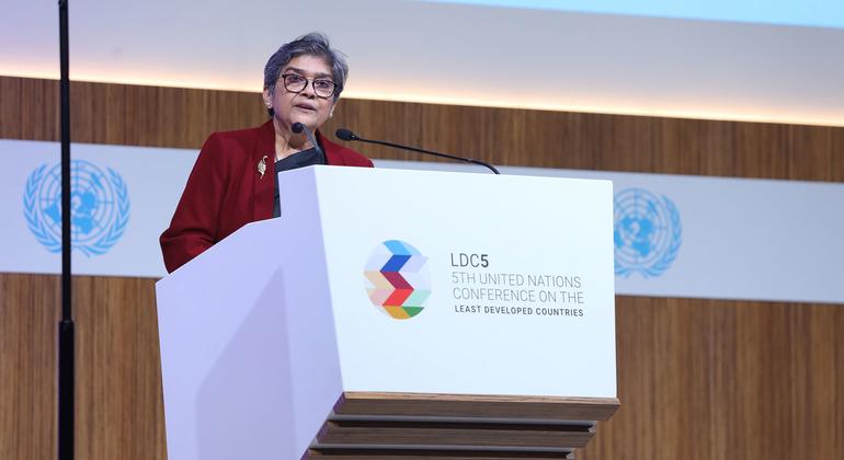 (أرشيف) الممثلة السامية للأمم المتحدة لأقل البلدان نموا والبلدان النامية غير الساحلية والدول الجزرية الصغيرة النامية، رباب فاطمة.