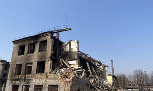 Destroyed Residential Building in Dnipro, Ukraine (file photo).