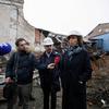 यूनेस्को महानिदेशक ऑड्री अज़ूले अपनी यूक्रेन यात्रा के दौरान, पत्रकारों को जानकारी दे रही हैं.