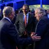 UN Secretary-General António Guterres meets with Michael R. Bloomberg and Sean M. Decatur at an event at the American Museum of Natural History.