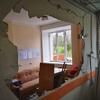 乌克兰北部苏梅地区特罗斯蒂亚内茨一栋被毁的建筑。