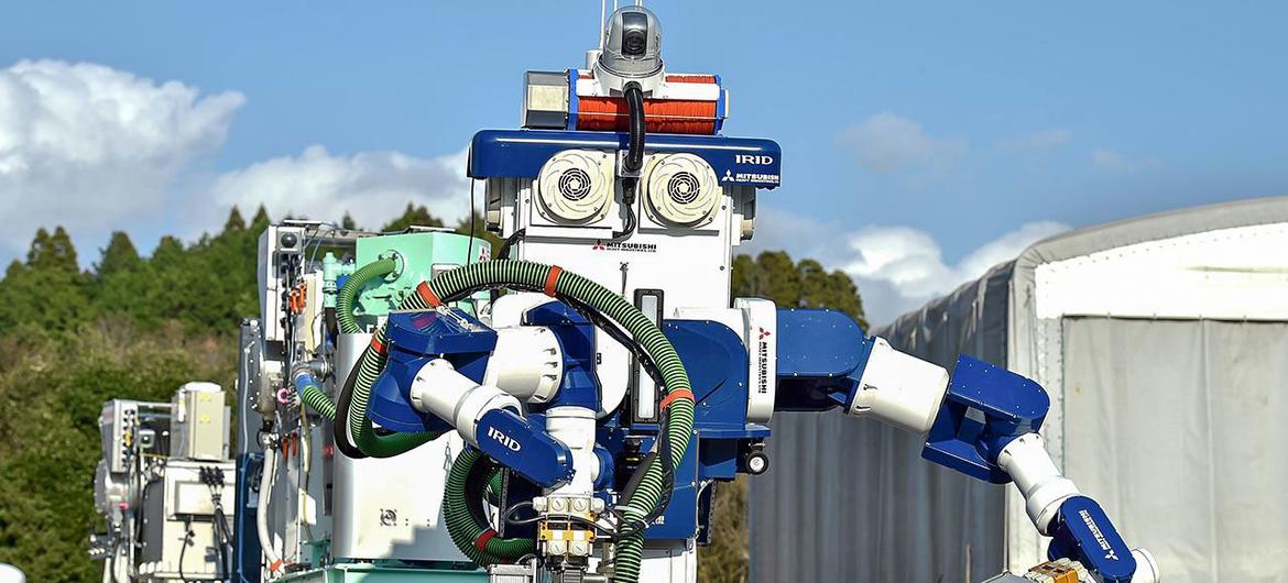 福岛第一核电站部署的净化机器人为反应堆退役提供支持。
