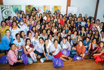 Encuentro de Mujeres Indígenas Voz, Cuerpo y Territorio. Puyo, Ecuador. Marzo 16, 2022.