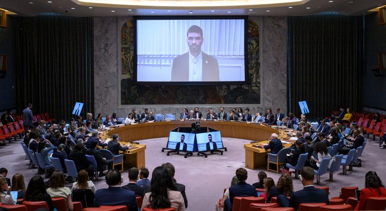 Vista del Consejo de Seguridad durante la sesión celebrada el 8 de agosto de 2025.