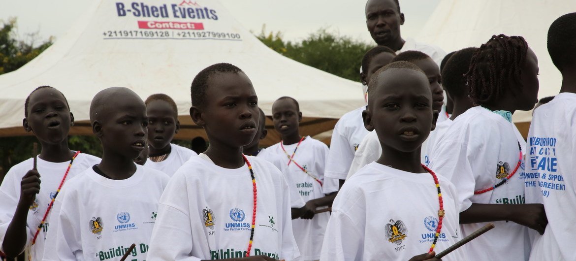 A Neighborhood Advocacy for Peace event, organised by the UN South Sudan Mission UNMISS,  and the body monitoring the 2018 peace deal, in South Sudan.