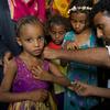 In Yemen, where one in every two children is stunted, a medical worker measures young children in a village near Al Hudaydah.