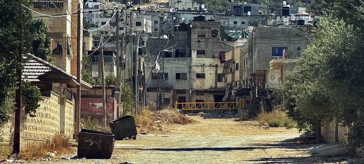 Un avant-poste récemment installé à l'intérieur du camp de réfugiés de Jénine, dans le nord de la Cisjordanie.