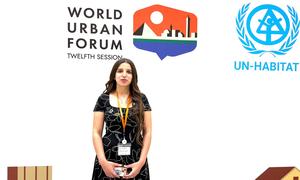 Lujain Romouzy, a 19-year-old dentistry student, is vice chairperson of the Leaf Coalition and a junior negotiator representing Egypt for Loss and Damage negotiations at the UN Climate Conferences. She was one of the main speakers at the Children and Yout