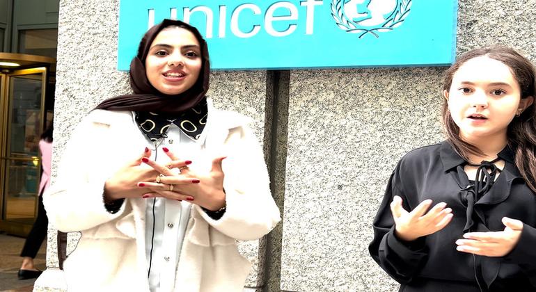 مناصرتان لحقوق الطفل لدى اليونيسف: ننشد السلام ونتمناه لكافة أطفال العالم