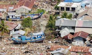 The Indian Ocean Tsunami in December 2004 caused vast destruction on the Indonesian coast between the towns of Banda Aceh and Meulaboh.