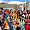Des femmes de la délégation brésilienne assistent à un événement autochtone lors de la Conférence des Nations Unies sur le changement climatique COP28 à Expo City à Dubaï, aux Émirats arabes unis.